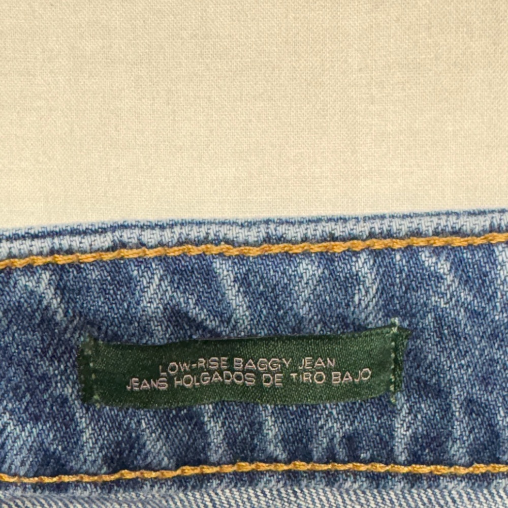 Low Rise Rigid Baggy Jeans Womens 10/31 NWT 90s Skater Style Wide Leg Blue Denim - Picture 2 of 13